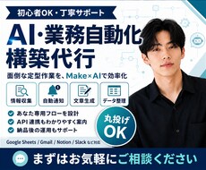 あなたの業務をAI・Makeで自動化します イメージ1