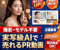 実写級AIで売れるPR動画を制作します イメージ1