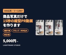商品写真から15秒の縦型PR動画を作ります イメージ1