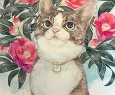 水彩でペットの似顔絵お描きします イメージ1