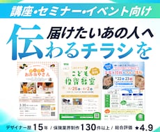 文字量の多い講座・セミナーチラシ見やすく作成します 保険営業経験あり｜まとまっていない原稿から相談できます