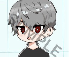 Twitterなどで使いやすいミニキャラを描きます