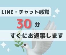 チャットで30分寄り添います イメージ1