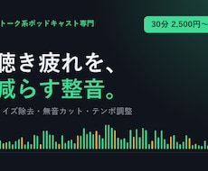 ポッドキャストの編集・整音します イメージ1