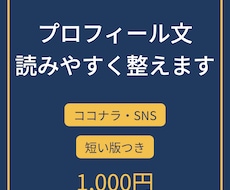 SNSのプロフィール文を読みやすく整えます イメージ1