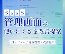 既存管理画面/SaaS の改善ポイントを整理します 【業務システム】UI診断レポートをPDF・Figma納品