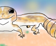 ゆるかわいい爬虫類のイラストを作成します イメージ1