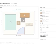 ご指定の家具配置を寸法付き2D図にします イメージ1