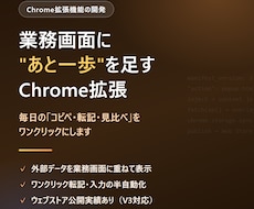 業務で毎日使えるChrome拡張機能を開発します ウェブストア公開実績あり。ManifestV3対応