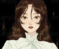 商用OK！柔らかいタッチで目を惹く人物画を描きます アイコンや書籍等の挿絵など、様々な用途でご使用頂けます◎
