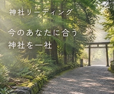 今のあなたに合う神社を1社リーディングします 神社鑑定｜なぜ今その神社なのか、理由までお伝えします
