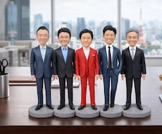 写真から作るフィギュア｜会社・グループ似顔人形ます 大人数 同僚 送別会・歓迎会 プレゼント 法人 周年記念