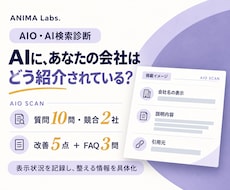 AIO・AI検索の表示状況と改善点を診断します イメージ1