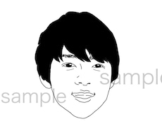 モノクロのリアルな似顔絵描きます イメージ1