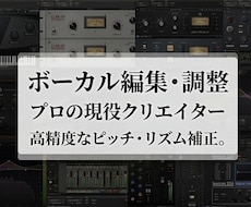 現役のプロがボーカルの編集・修正承ります イメージ1
