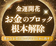 無限の豊かさ／潜在意識のお金のブロックを解除します 豊かさを受け取る許可を自分に出す！お金＝愛の周波数へ書き換え