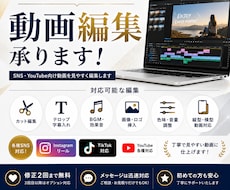 SNS・YouTube向け動画を見やすく編集します イメージ1