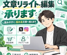 文章を自然で読みやすく整えます イメージ1