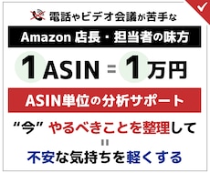 やるべきことを整理して、不安な気持ちを軽くします 【Amazon商品ページ改善】ASINの分析・成長サポート