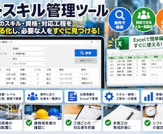 製造現場向けスキル管理ツールを提供します イメージ1