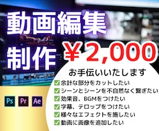 動画編集、制作お手伝い致します どんなジャンルでもご相談ください！