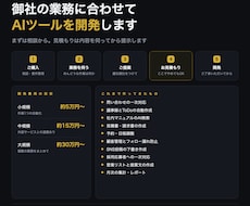 御社の業務に合わせAIツールを開発します イメージ1