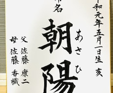人生一枚の命名書！力強くお書き致します イメージ1