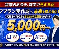将来のお金が見えるライフプラン表を作成します あなたの家計を55年先まで数字で見える化します