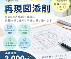 製図試験の再現図から試験の振り返りをお手伝いします 再現図の振り返りから試験後の不安まで、個別にサポート！