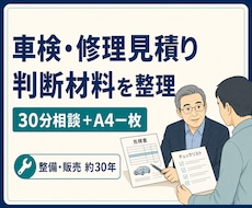 車検・修理見積りの判断材料を整理します イメージ1