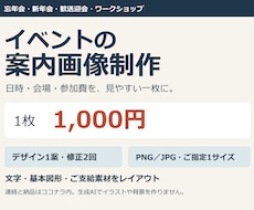 忘年会・新年会・イベントの案内画像を作ります イメージ1
