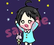 SNSのアイコン，背景などのイラストを描きます イメージ1