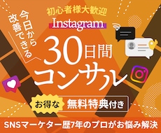 FW70万超✔ Instagramのコンサルします 30日間ずっと質問し放題!プロが伴走し、徹底サポートします!