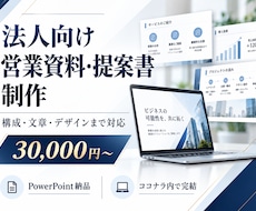法人向け営業資料・提案書を制作します 構成・文章・デザインまで一貫対応｜PPT納品