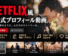ネトフリ風プロフィールムービー作成します イメージ1