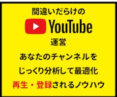 間違いだらけのYouTubeチャンネル最適化します イメージ1
