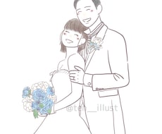 シンプルで温かみのある似顔絵を描きます プレゼントや大切な人との記念に♡