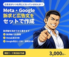 Meta・Google広告の訴求と広告文を作ります イメージ1