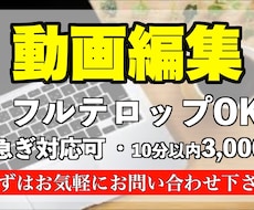 お急ぎ対応可　動画編集承ります イメージ1