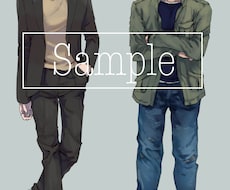 創作キャラクターの立ち絵制作します おじさん、筋肉質な男性得意です！