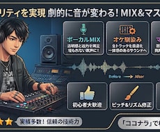 プロクオリティの音と立体感へ仕上げます イメージ1