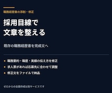 職務経歴書の添削・修正をします イメージ1