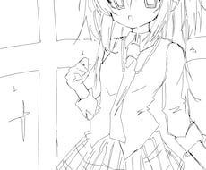 白黒簡易イラスト格安で描きます イメージ1