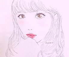 SNS用の似顔絵作成します 似顔絵でちょい盛りしたい女子にオススメ♡