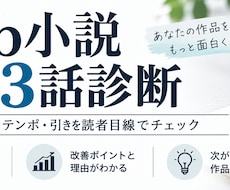 Web小説の冒頭3話を読者目線で診断します イメージ1