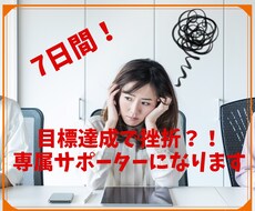 目標達成で挫折する方に！専属のサポーターになります 今度こそ三日坊主にならない！毎日のチェックを日課に！