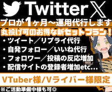 VTuber専用！プロがTwitterを運用します １日３ツイート／フォロー,いいね／リプ返信等Ｘ代行！丸投げ◎