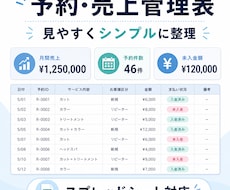 予約売上の管理表を作ります イメージ1