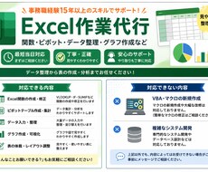 Excel作業を迅速・丁寧に代行しますます イメージ1