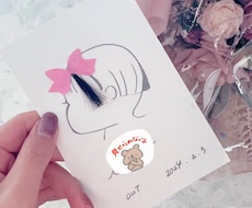お子さんの髪の一部でポストカード作ります イメージ1
